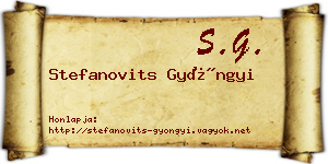Stefanovits Gyöngyi névjegykártya