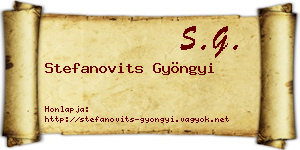 Stefanovits Gyöngyi névjegykártya